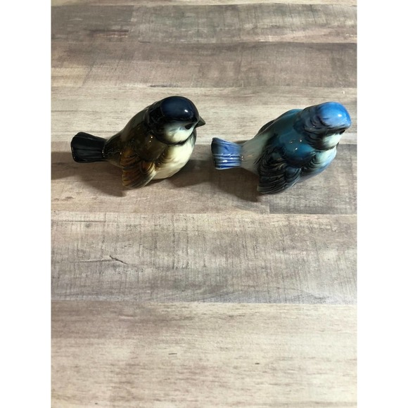 Vintage Blue Bird Figurines Standing Set of 2 Goebel W Germany (ava) - Picture 4 of 4